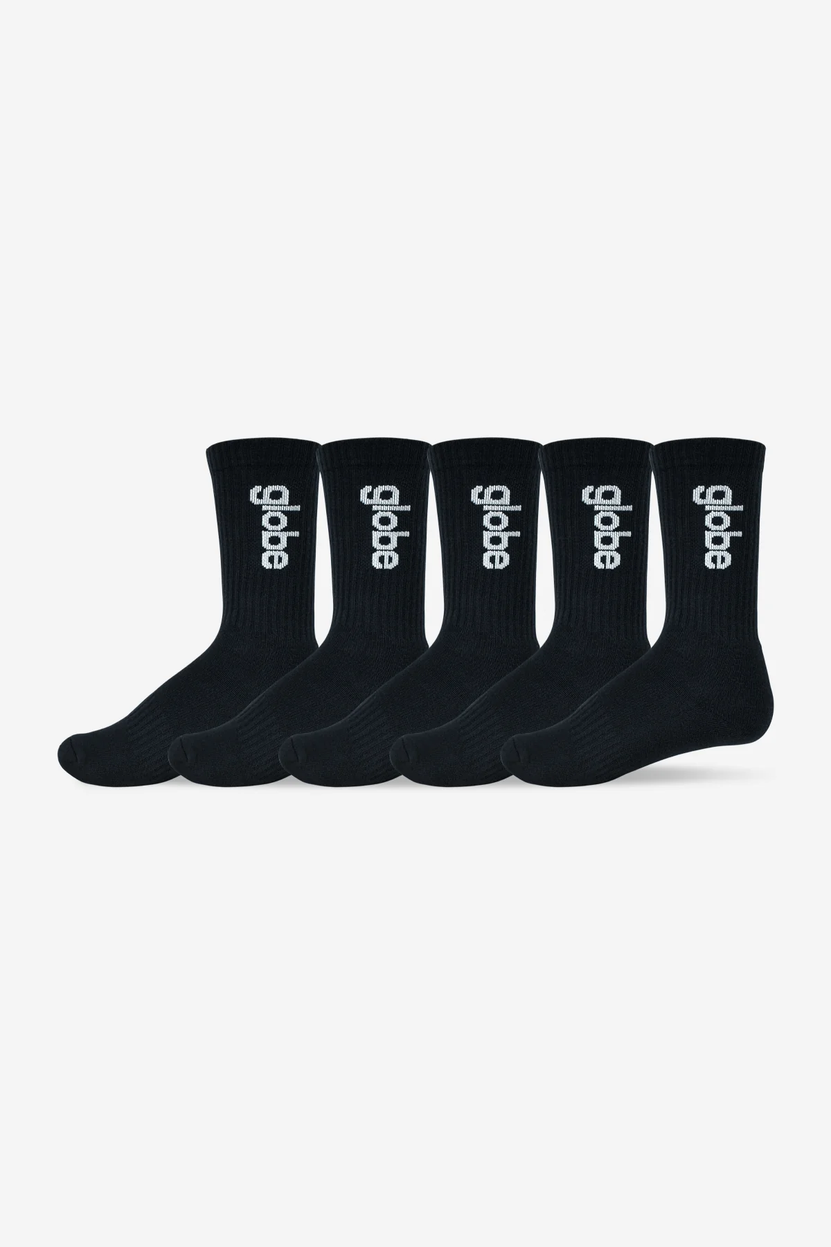 O.G Vert Logo Hi Crew Sock 5 Pack - Black
